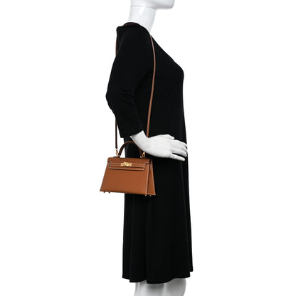 Hermes Epsom Mini Kelly Sellier 20 Gold 2 of 11