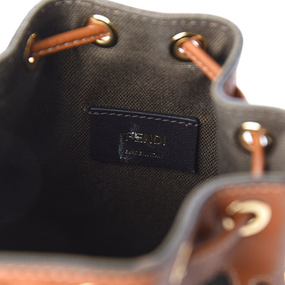 Fendi Canvas Vitello King F is Fendi FF Embroidered Mini Mon Tresor Bucket Bag Amazzonia Cuoio 8 of 12