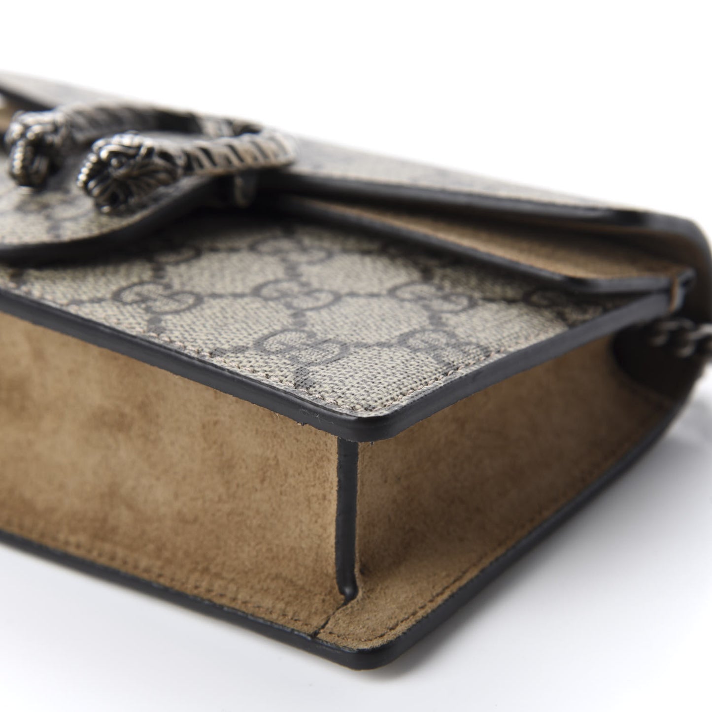 GG Supreme Monogram Super Mini Dionysus Shoulder Bag Taupe