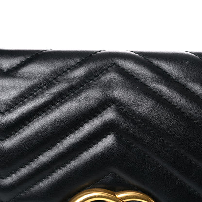 Gucci Calfskin Matelasse Small GG Marmont Shoulder Bag Black 16 of 18