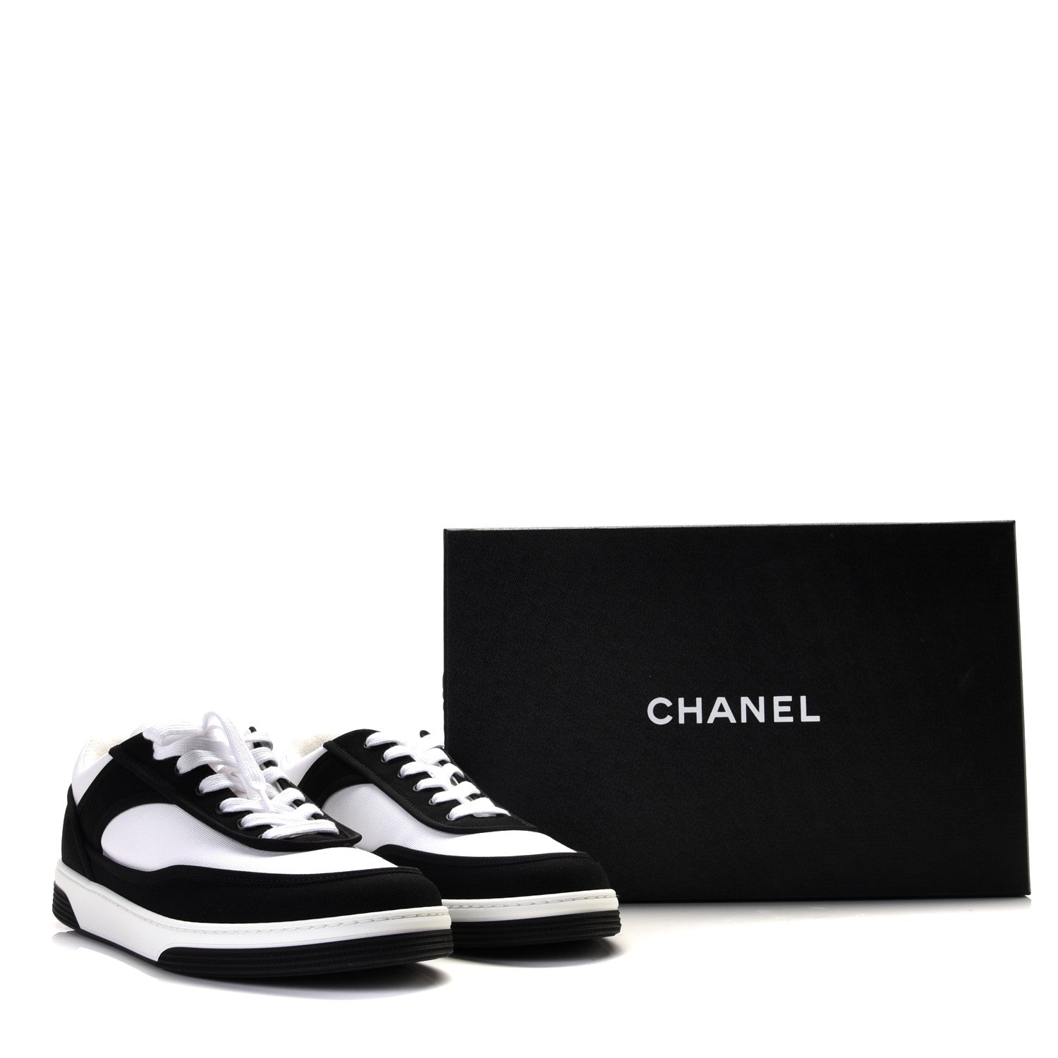 Chanel Fabric Womens Logo Sneakers 41 Black White 10 of 10