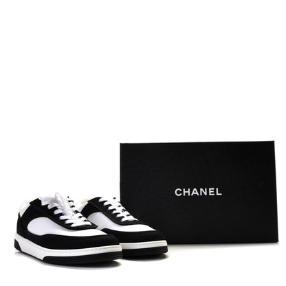 Chanel Fabric Womens Logo Sneakers 41 Black White 10 of 10