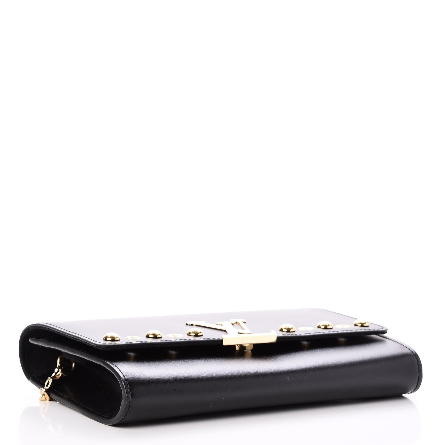 Louis Vuitton Calfskin Pochette Louise GM Black 4 of 7