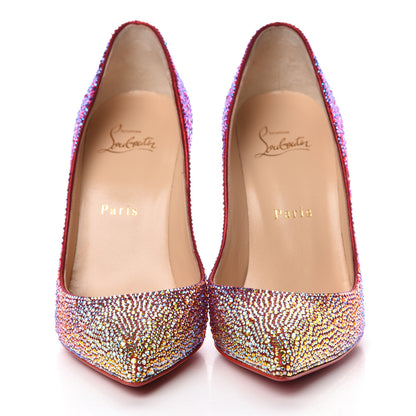 Christian Louboutin Suede Strass Degrade Pigalle Follies 100 Pumps 37 Red 2 of 8