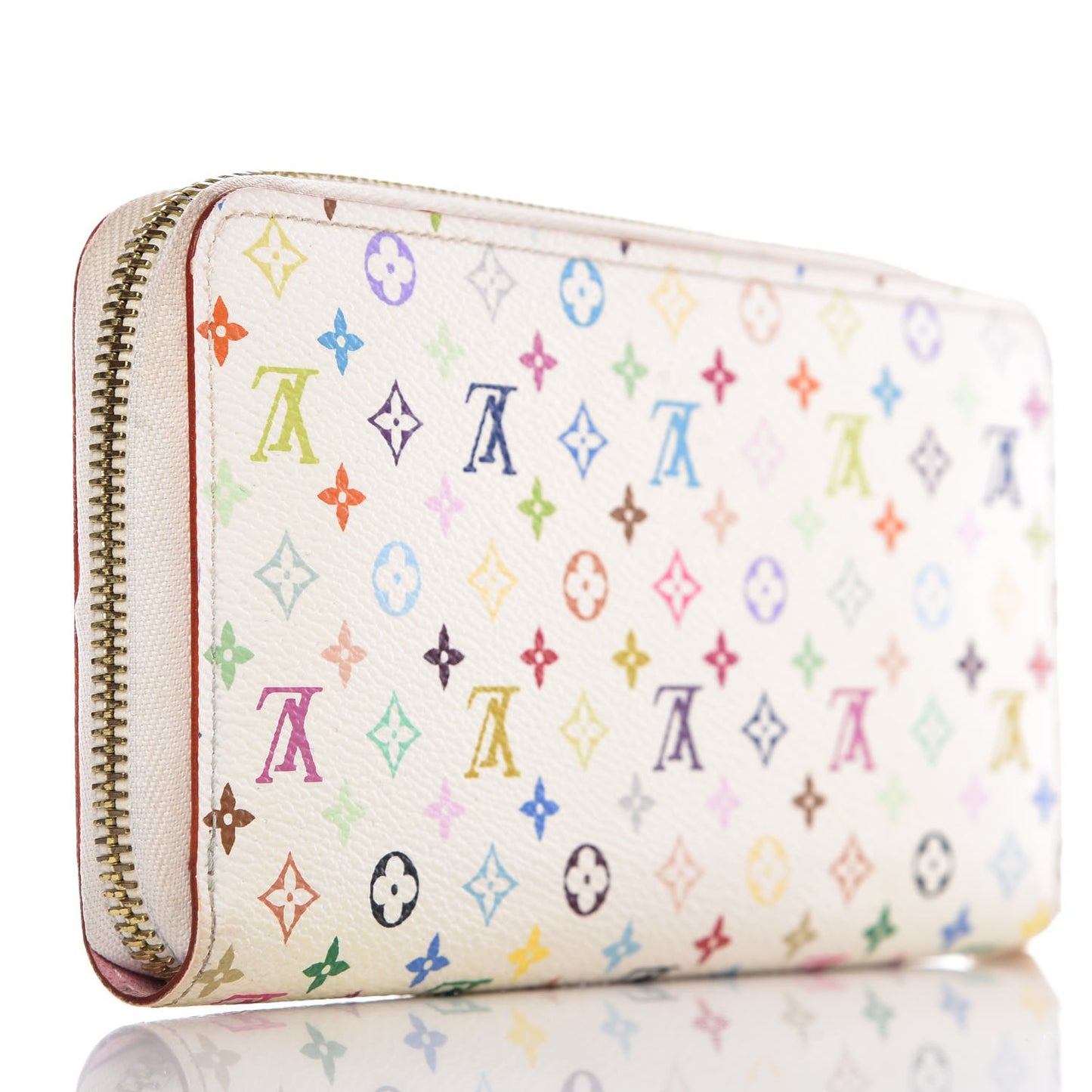 Monogram Multicolor Zippy Wallet White Litchi