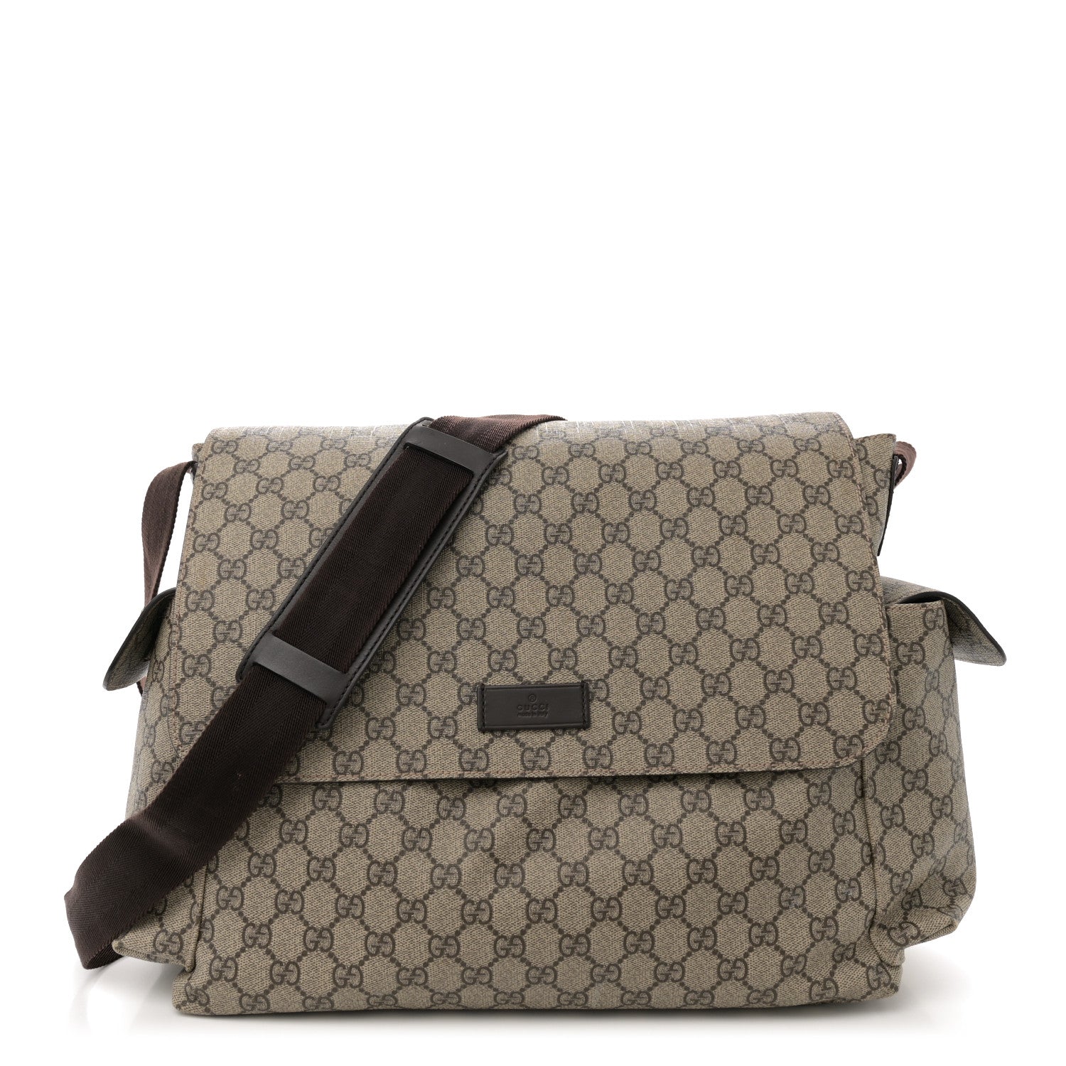 Gucci GG Plus Monogram Messenger Diaper Bag Dark Brown 1 of 12