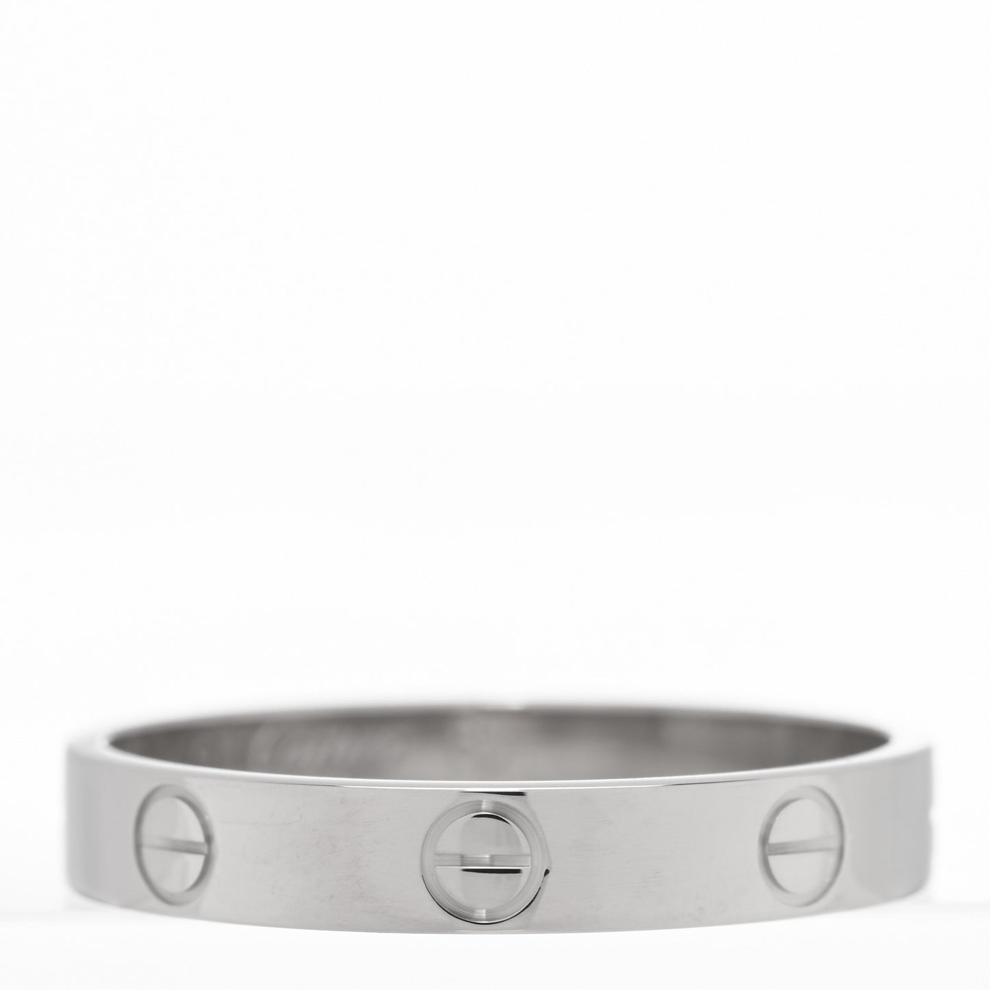 18K White Gold 3.5mm LOVE Wedding Band Ring 60 9