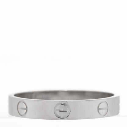 Cartier 18K White Gold 3.5mm LOVE Wedding Band Ring 60 9 1 of 4