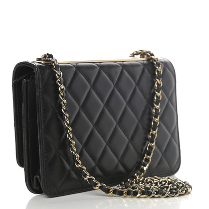 Chanel Lambskin Quilted Trendy CC Wallet On Chain WOC Black 3 of 14