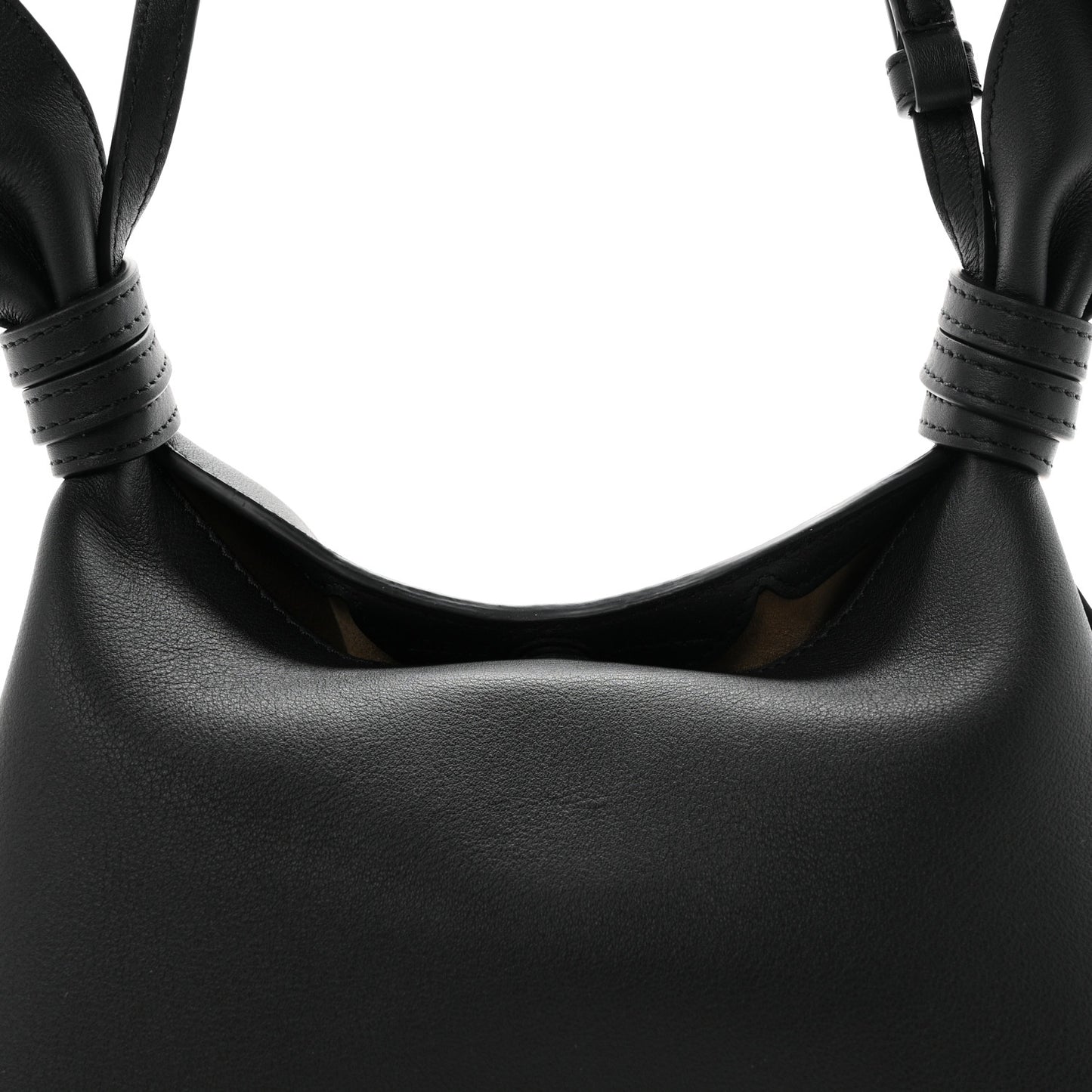 Smooth Calfskin Mini Scarf Shoulder Bag Black