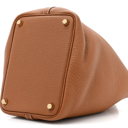 Hermes Taurillon Clemence Picotin Lock 18 PM Gold 9 of 10