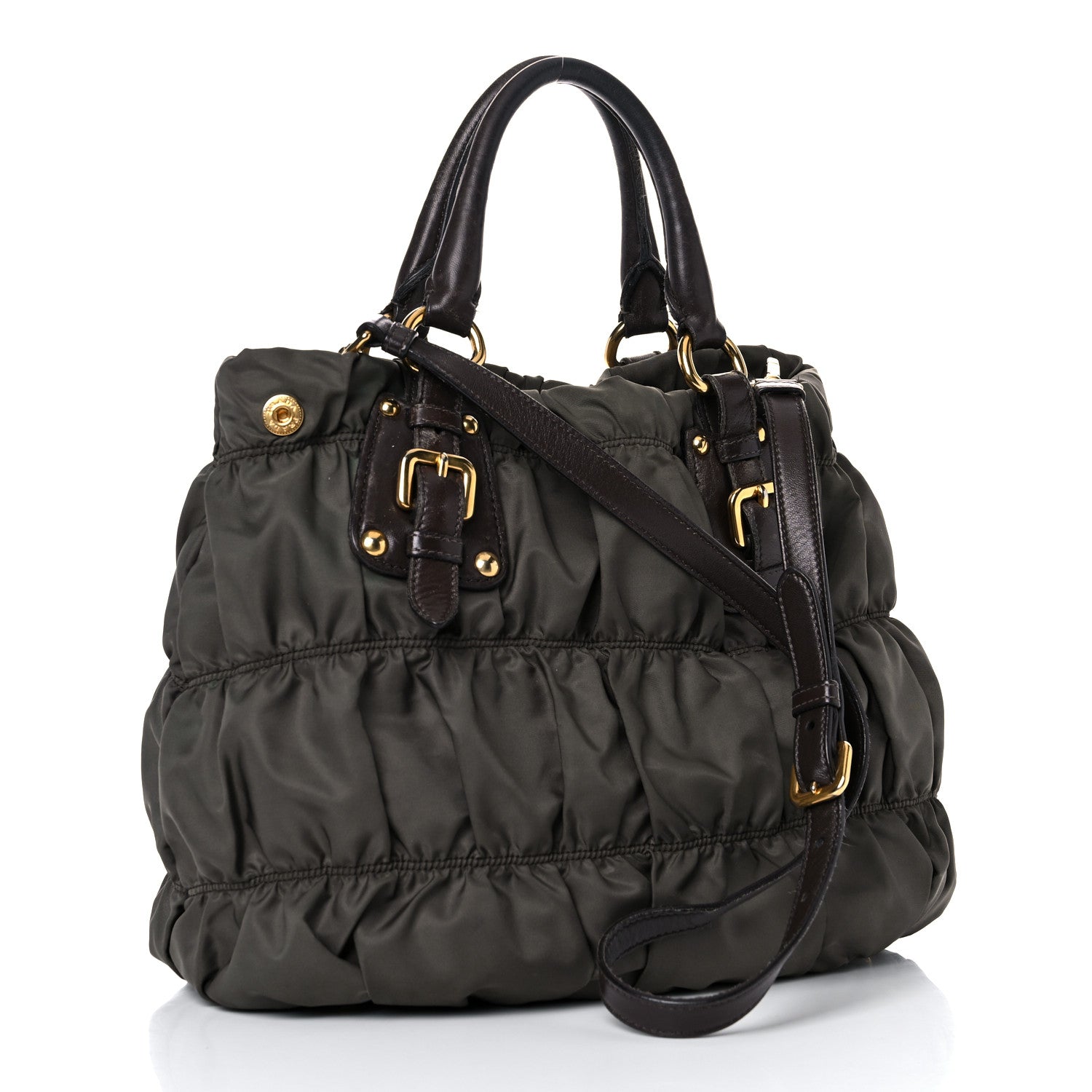 Prada Tessuto Nylon Gaufre Tote Fumo 3 of 40