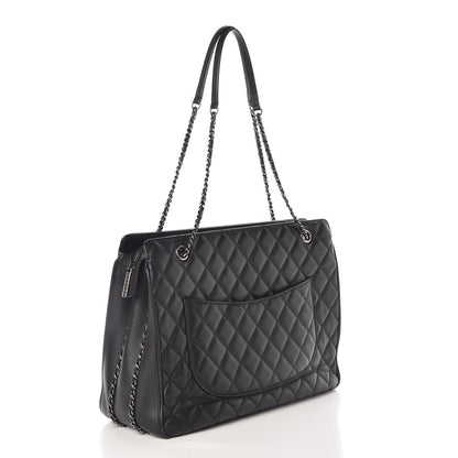 Chanel Calfskin Quilted Frame In Chain Tote Black 3 of 10