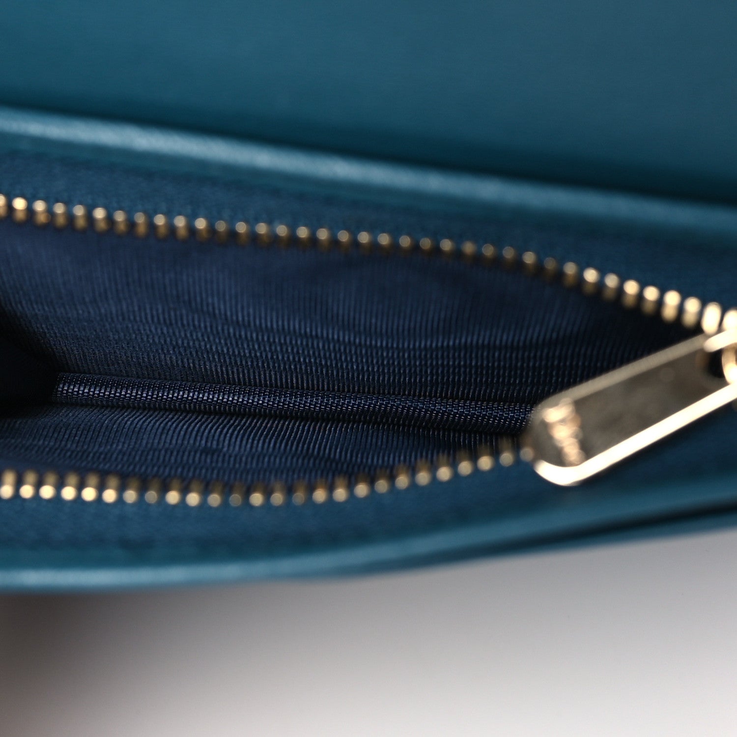 Christian Dior Lambskin Cannage Mini Lady Dior Wallet Deep Ocean 5 of 7
