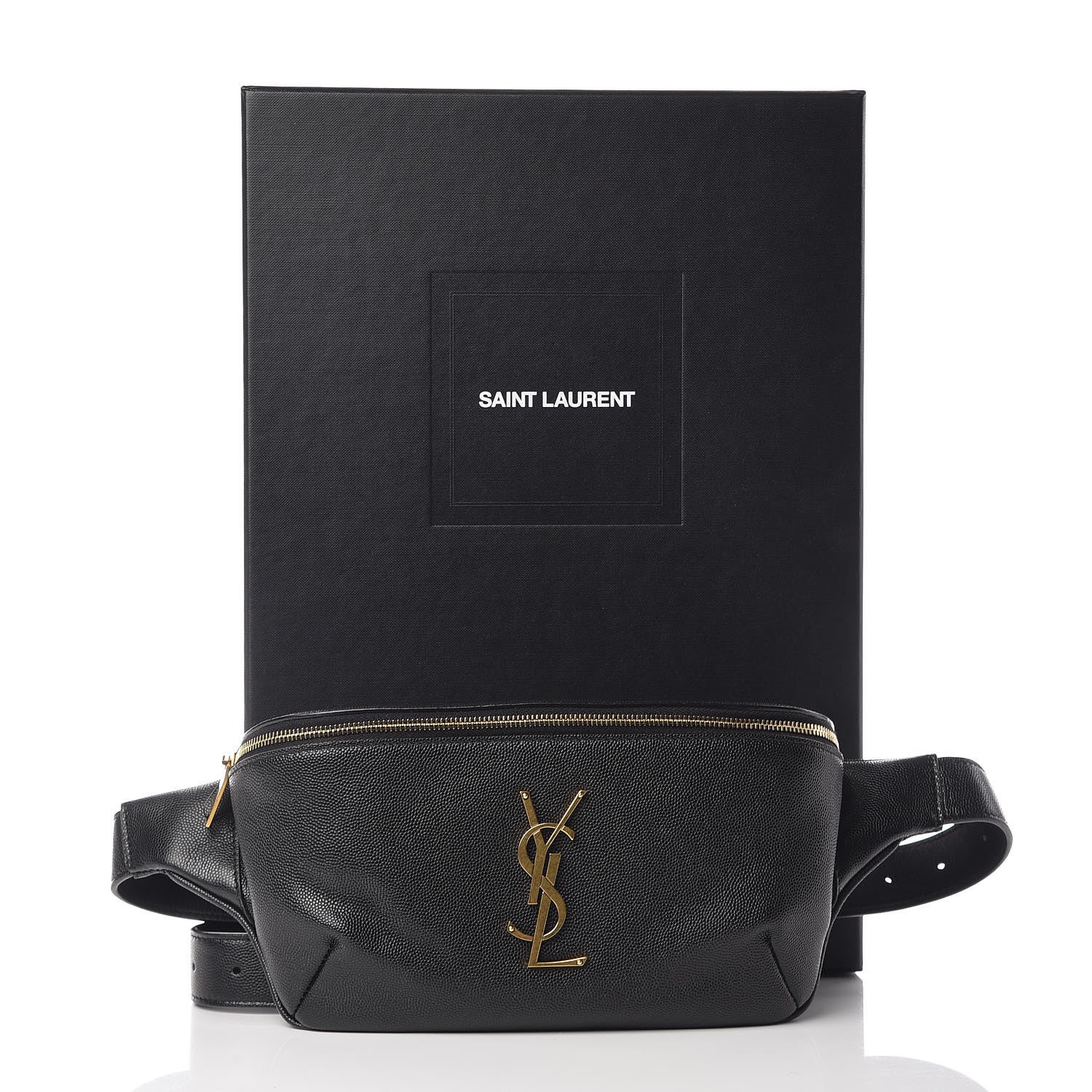 Saint Laurent Grain De Poudre Monogram Belt Bag Black 9 of 9
