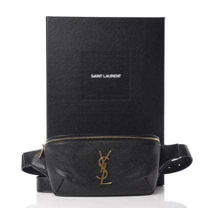 Saint Laurent Grain De Poudre Monogram Belt Bag Black 9 of 9