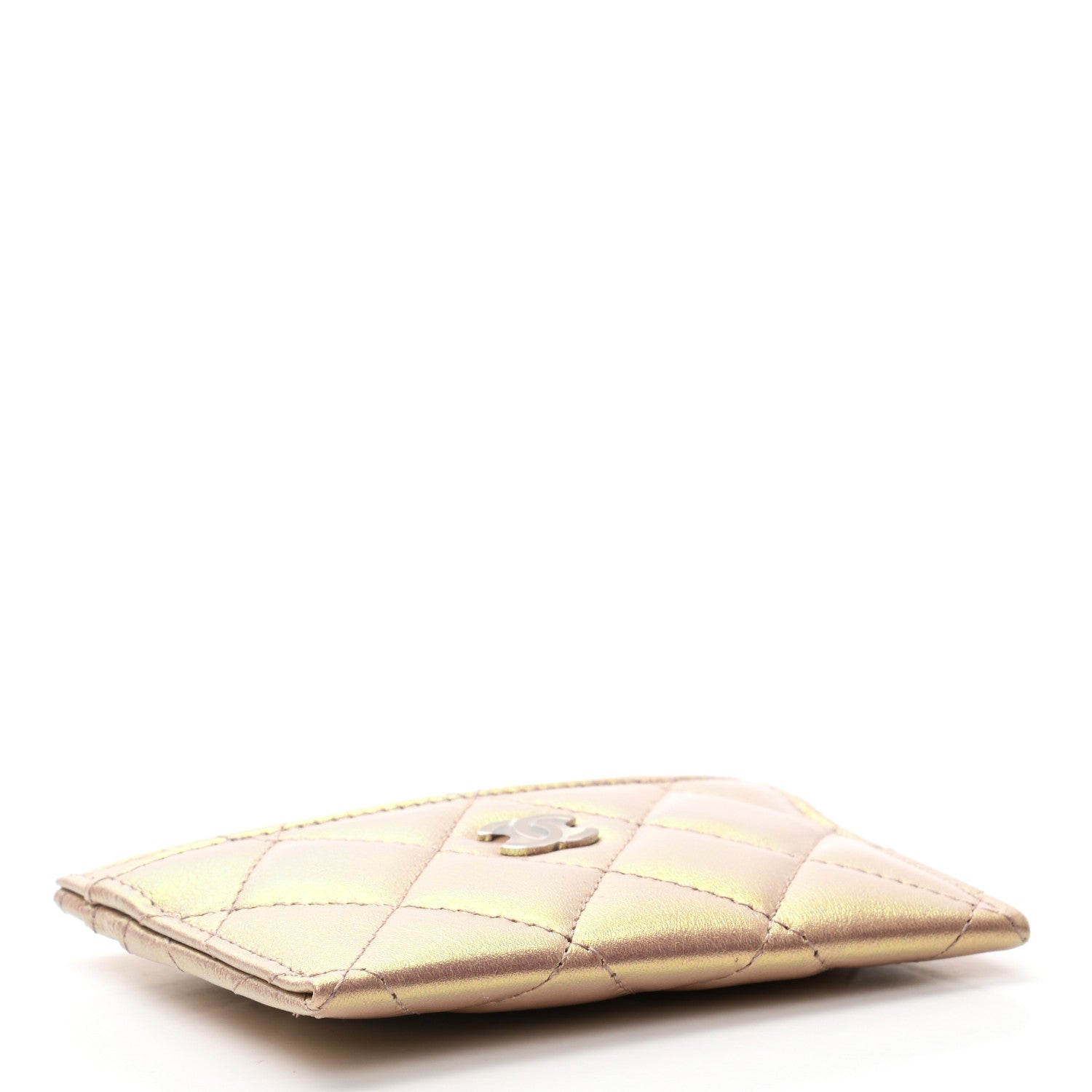 Chanel Iridescent Calfskin Quilted Card Holder Pink 4 of 8