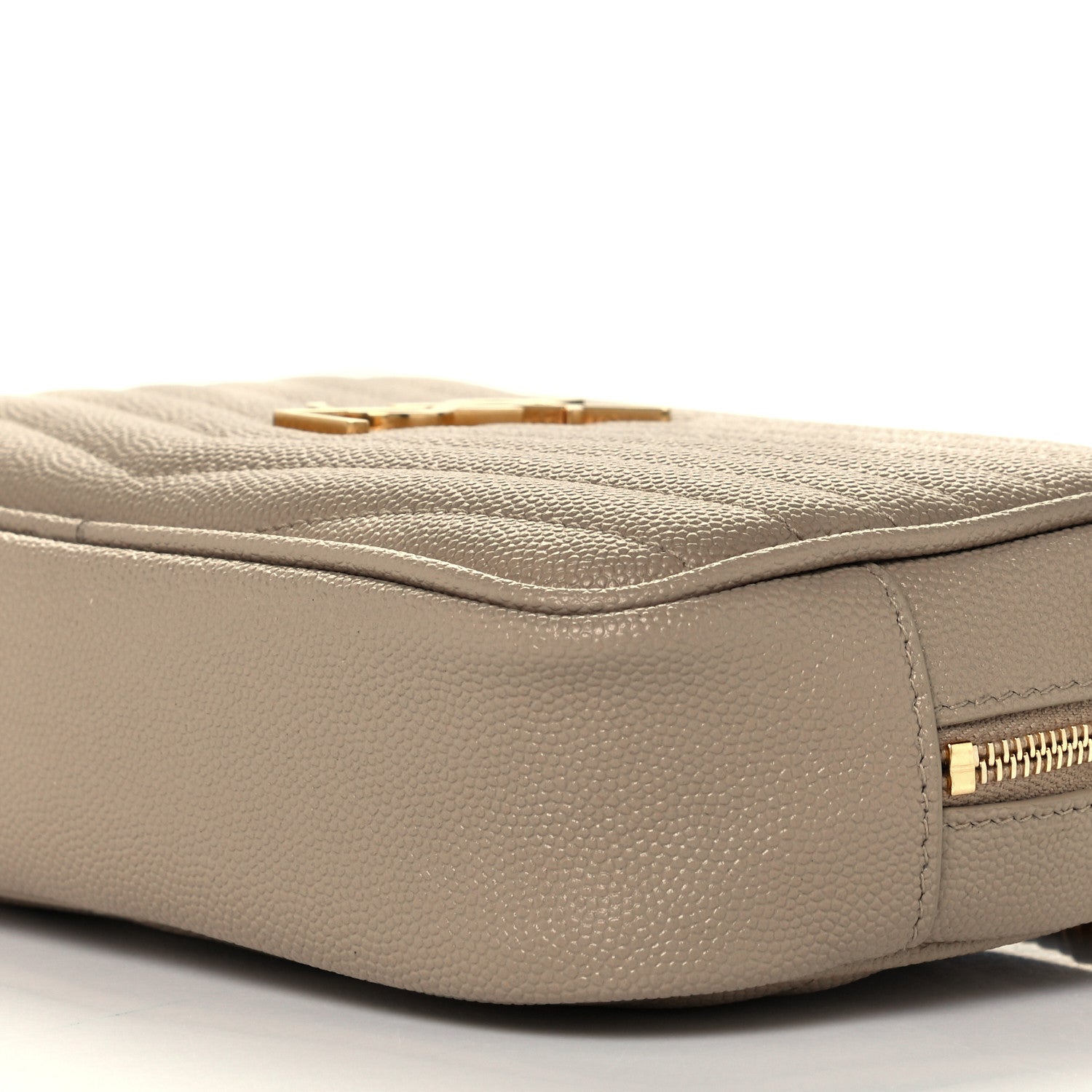 Saint Laurent Grain De Poudre Matelasse Monogram Mini Lou Camera Bag Dark Beige 10 of 10