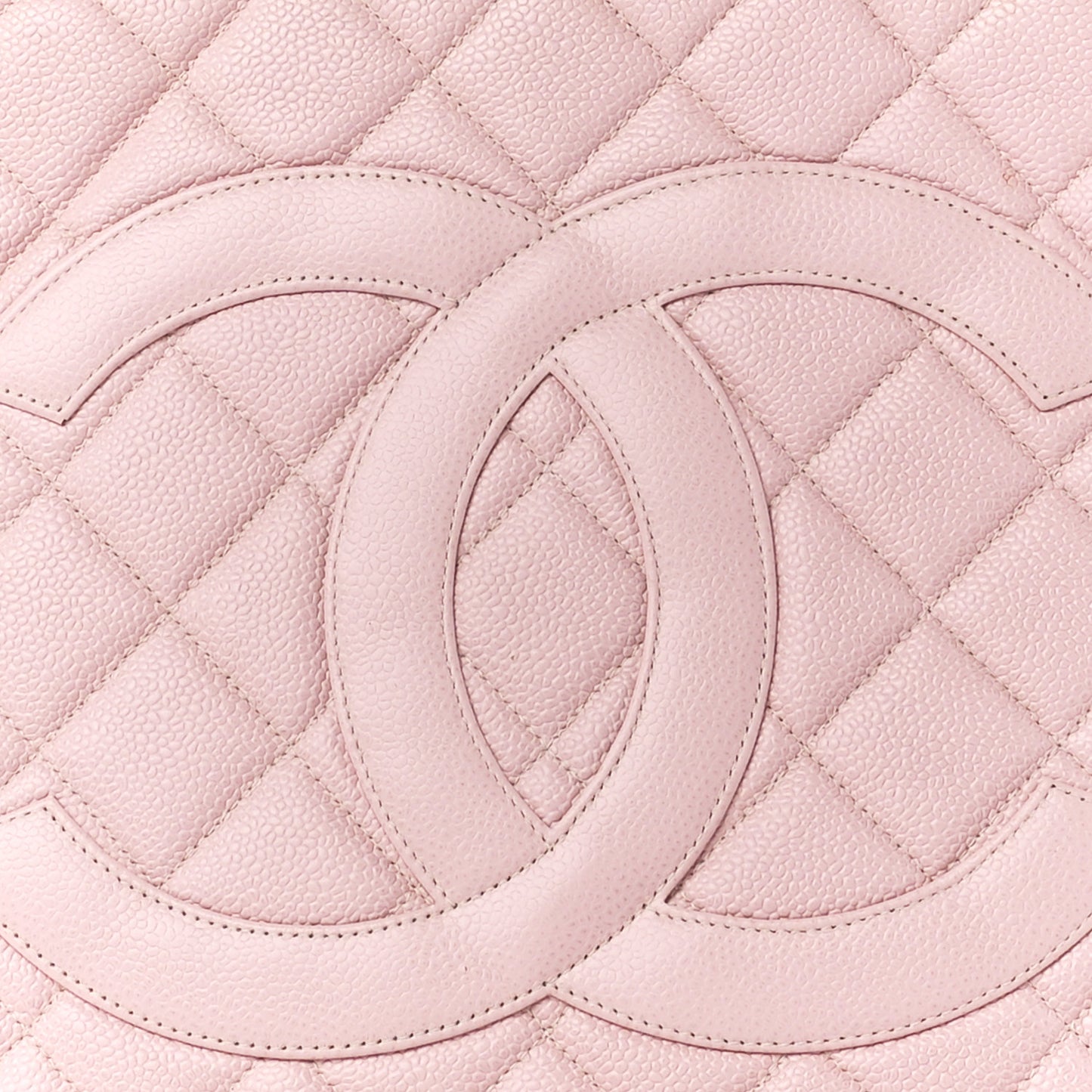 Caviar Quilted Medallion Tote Light Pink