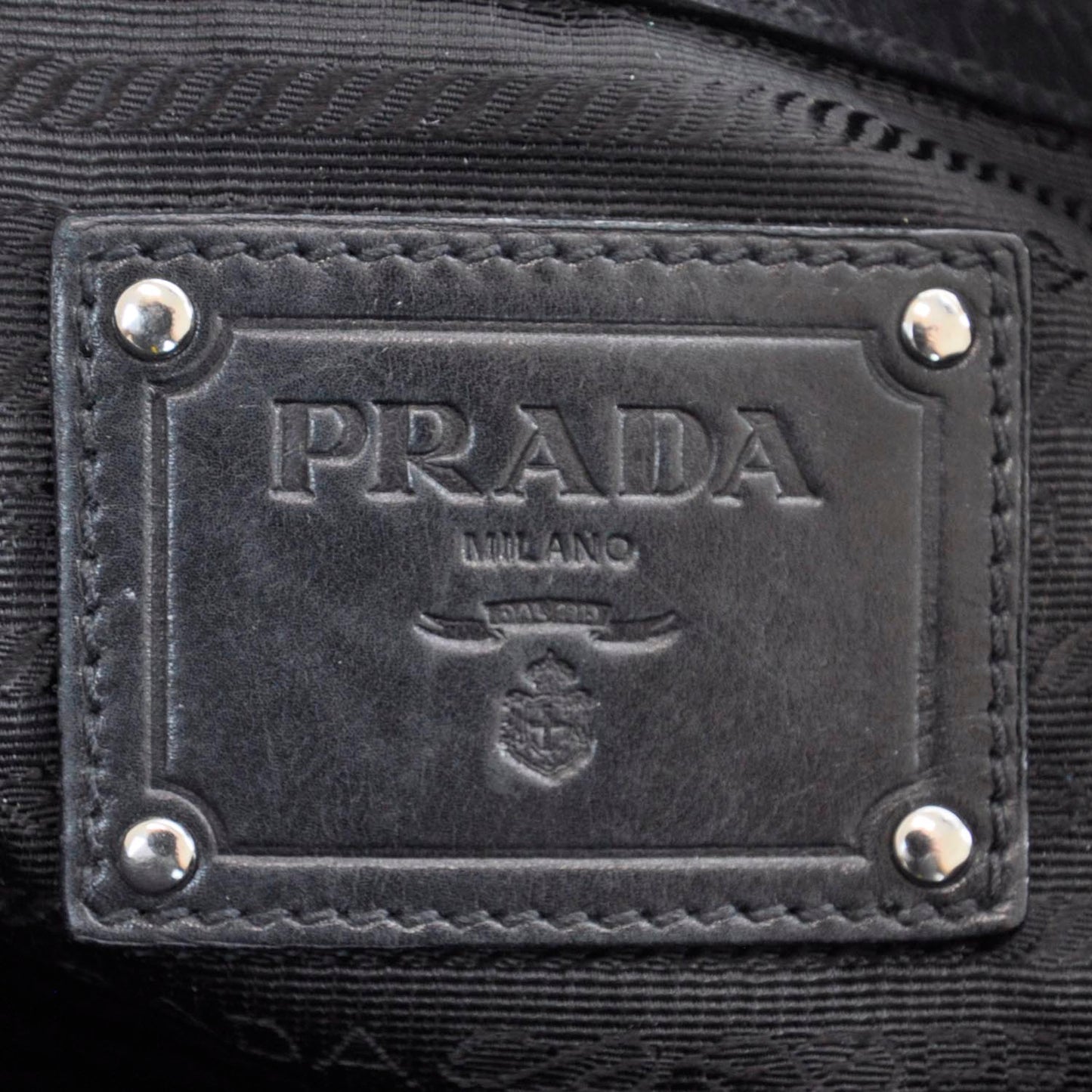 Leather Buckle Satchel Nero Black