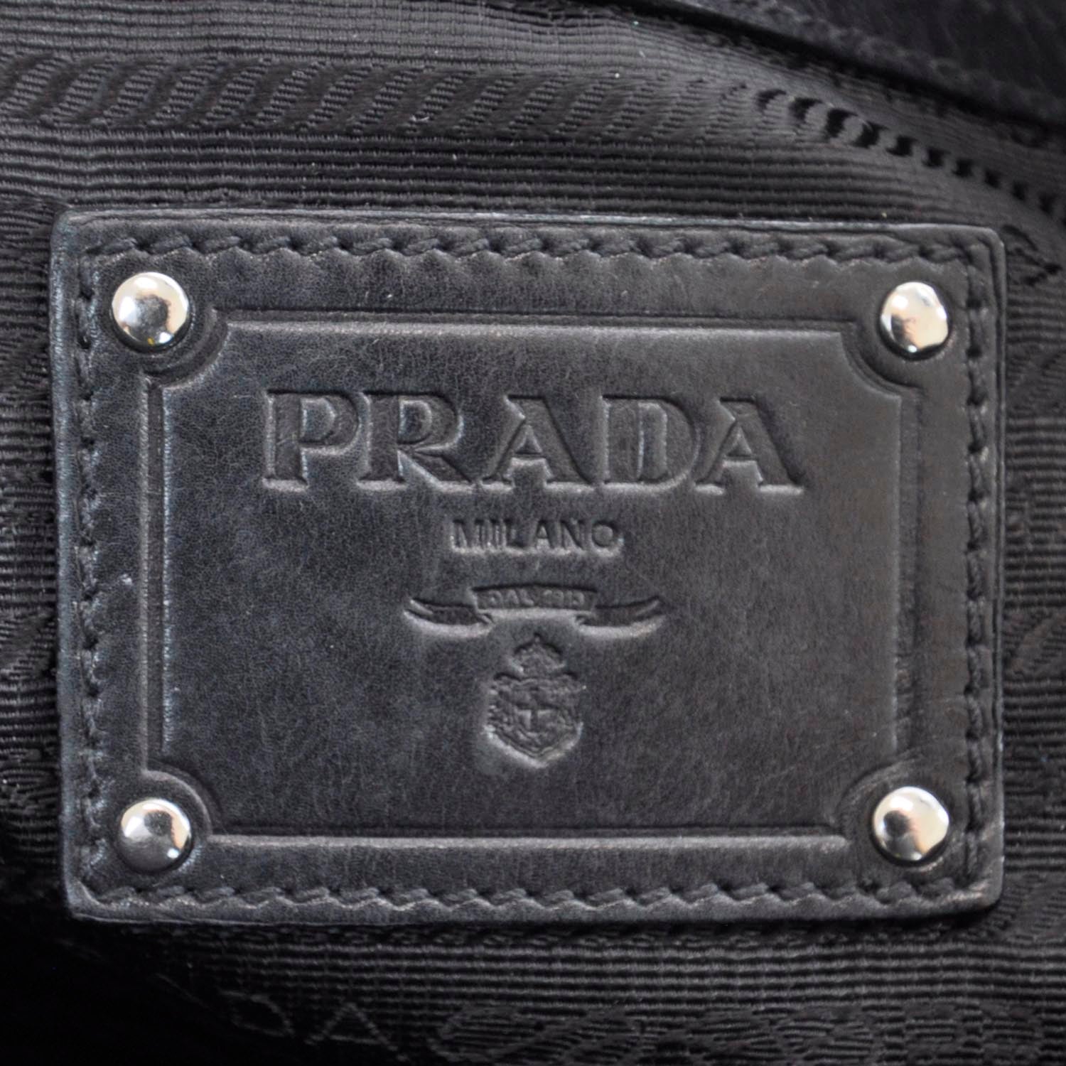Prada Leather Buckle Satchel Nero Black 10 of 11