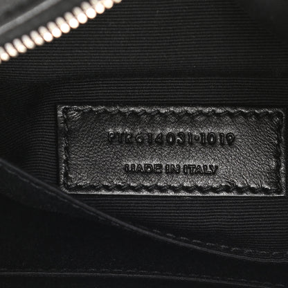 Saint Laurent Calfskin Matelasse Studded Monogram Lou Belt Bag Black 7 of 9