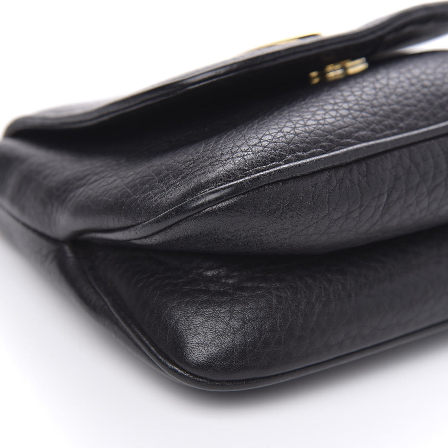 Pebbled Calfskin Small 1973 Chain Shoulder Bag Black