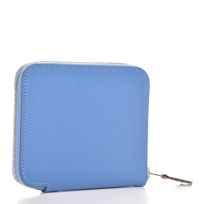 Hermes Epsom Silk'In Compact Wallet Bleu Paradis 3 of 7