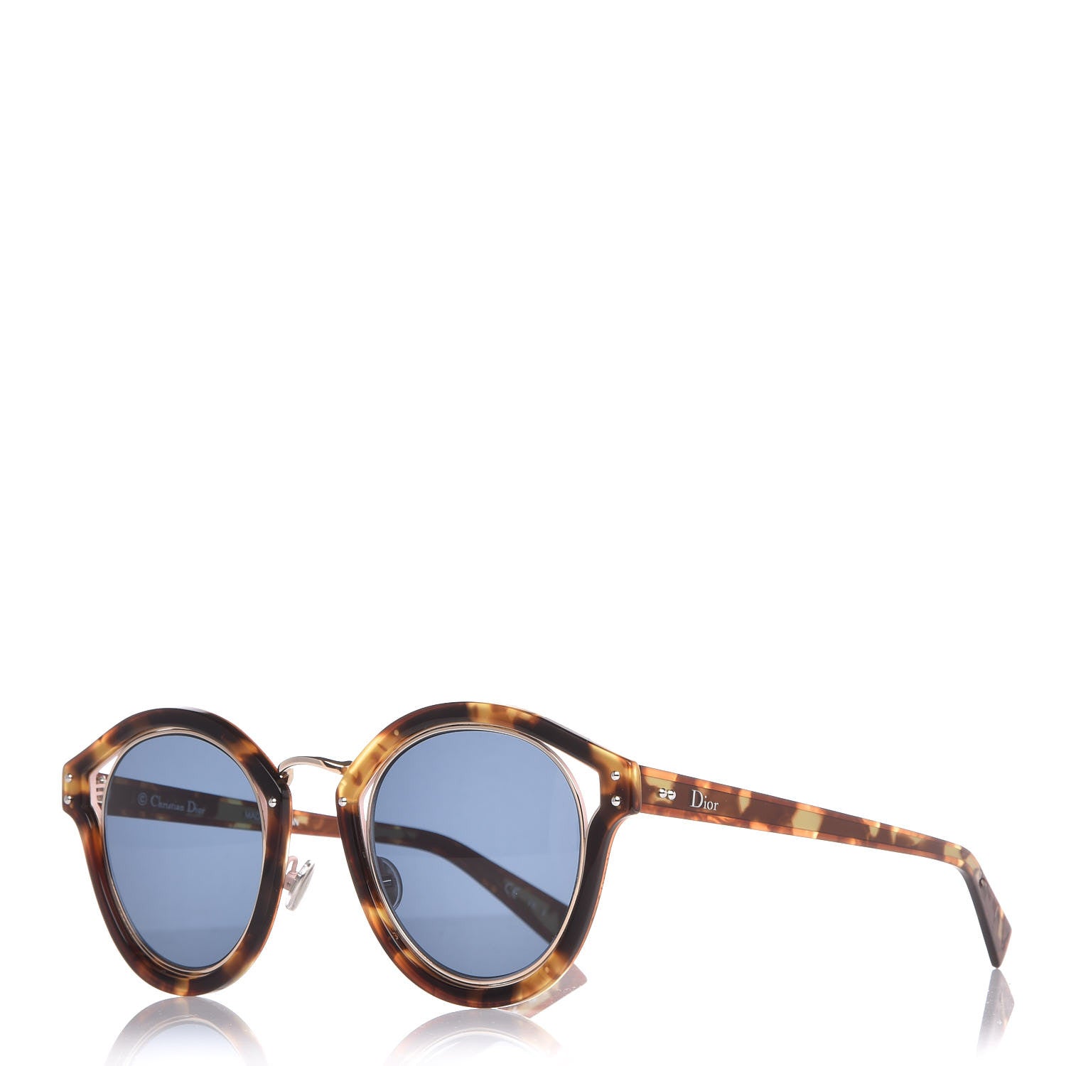 Christian Dior Elliptic Sunglasses Brown Havana 1 of 11