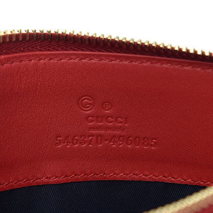 Gucci GG Supreme Monogram Blooms Small Zip Pouch Beige Blue Hibiscus Red 6 of 6