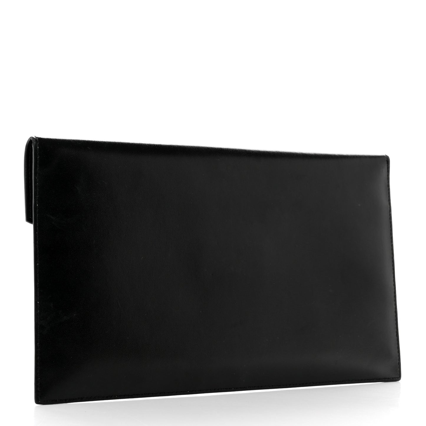 Smooth Shiny Calfskin Monogram Uptown Pouch Black