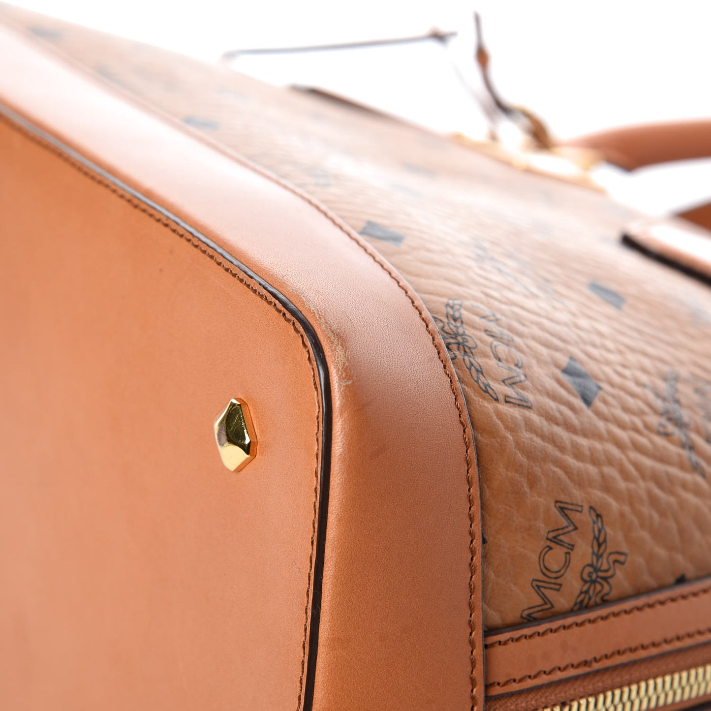 Visetos Heritage Bowler Bag Cognac