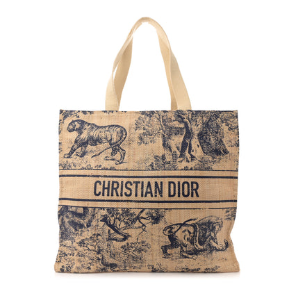 Christian Dior Straw Dioriviera Tote Beige 1 of 10