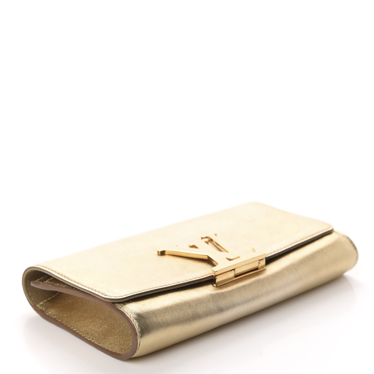 Louis Vuitton Calfskin Neo Sobe Louise EW Clutch Gold 4 of 11