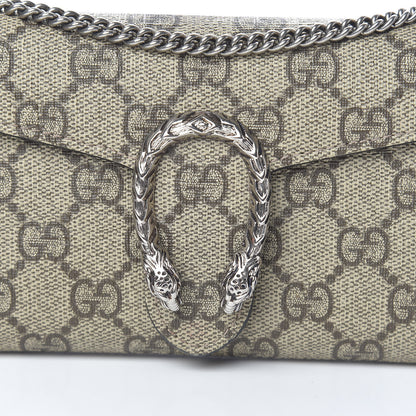 Gucci GG Supreme Monogram Dionysus Chain Clutch Wallet Beige Black 9 of 10