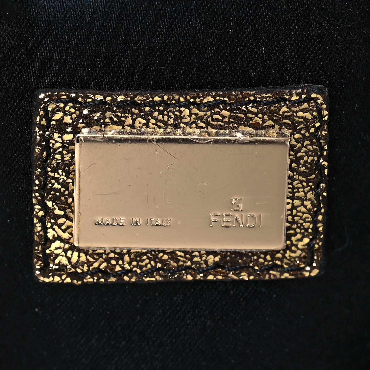 Fendi Micro Zucchino Forever Mini Mama Baguette Black Gold 5 of 9
