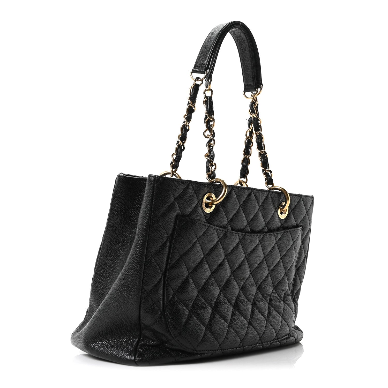 Chanel Caviar Quilted Grand Shopping Tote GST Black 3 of 10