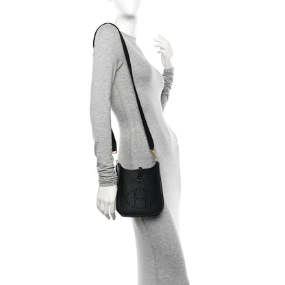 Hermes Taurillon Clemence Evelyne TPM Black 2 of 11
