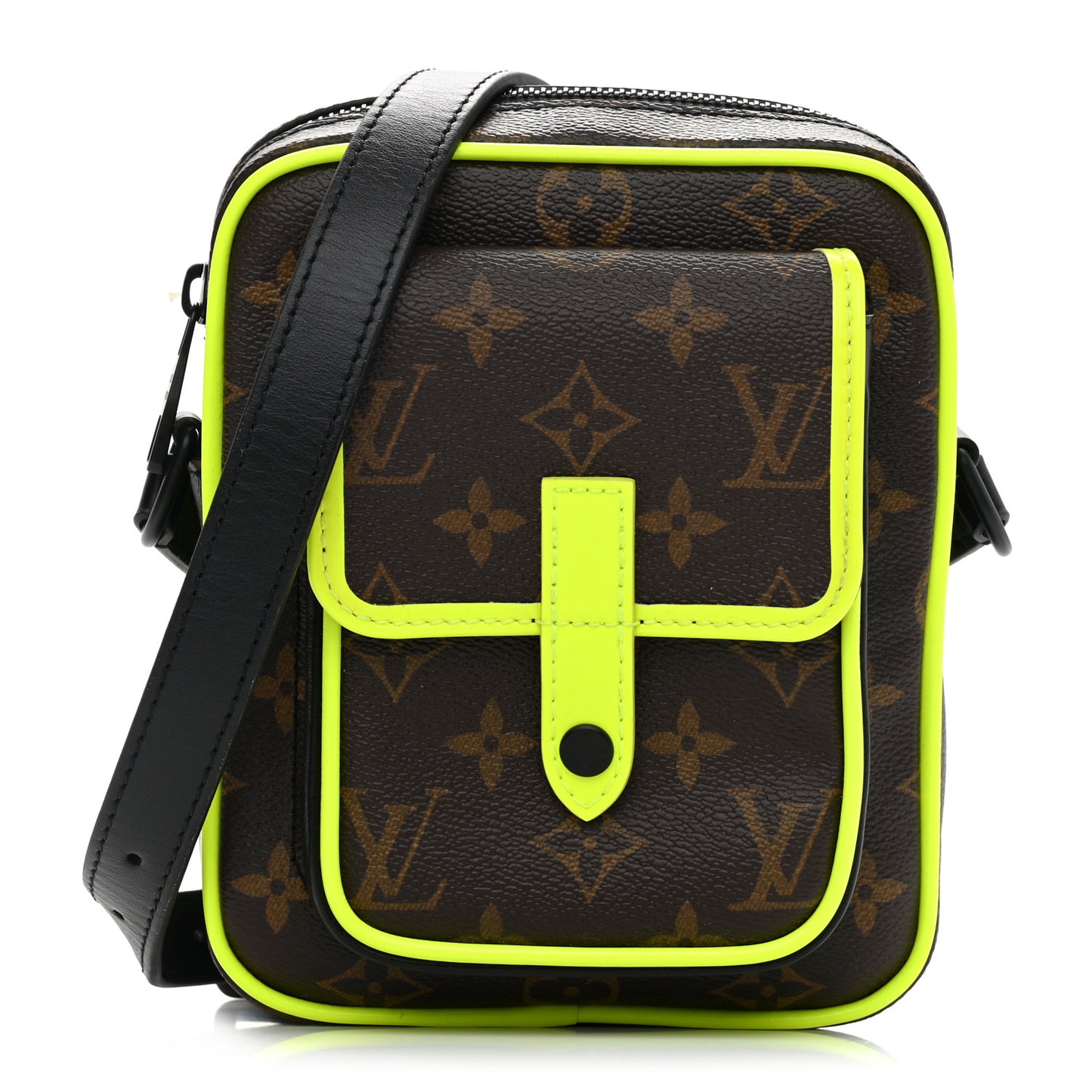 Monogram Macassar Christopher Wearable Wallet Fluorescent Yellow