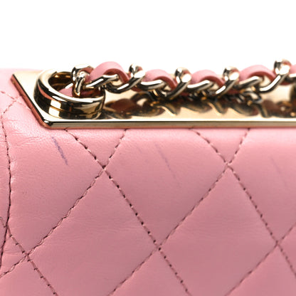 Chanel Lambskin Quilted Mini Trendy CC Clutch With Chain Pink 17 of 20