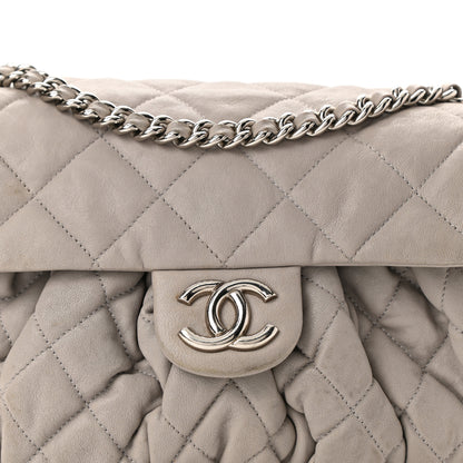 Chanel Washed Lambskin Quilted Medium Chain Around Flap Taupe 8 of 12