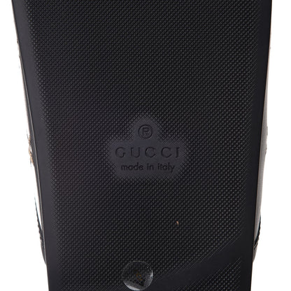 Gucci Calfskin Bee Star Embroidered Mens Horsebit River Slippers 8 Black 7 of 9