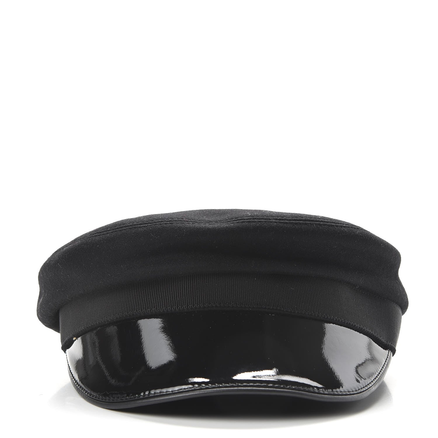 Gucci Patent Felt Newsboy Hat S Black 3 of 7