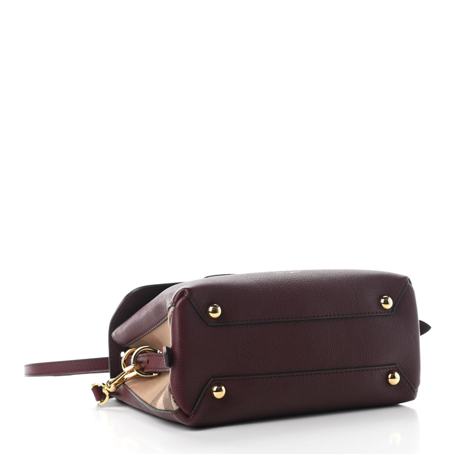 Burberry Derby Calfskin House Check Small Camberley Mahogany Red 4 of 8
