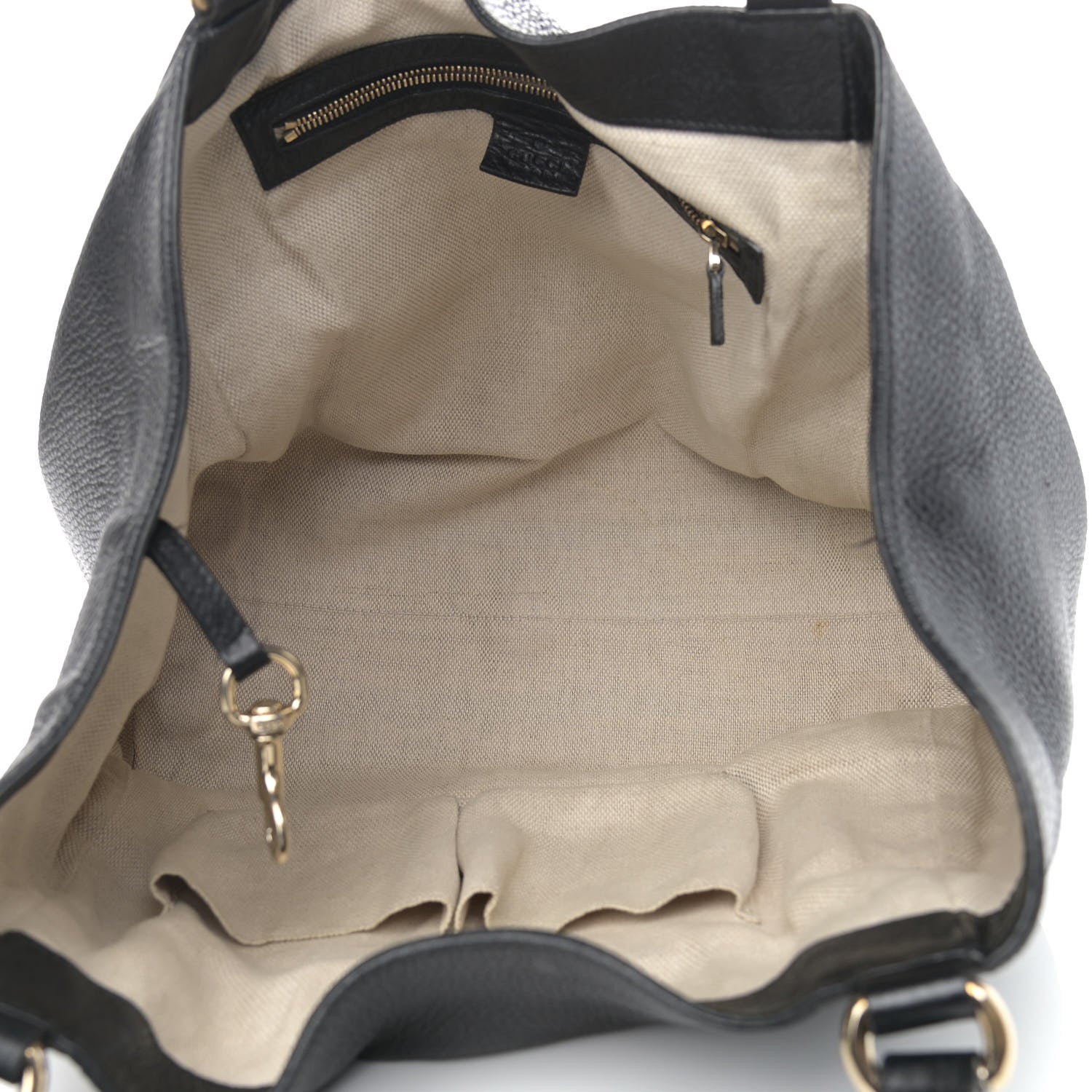 Gucci Pebbled Calfskin Medium Soho Shoulder Bag Black 5 of 12