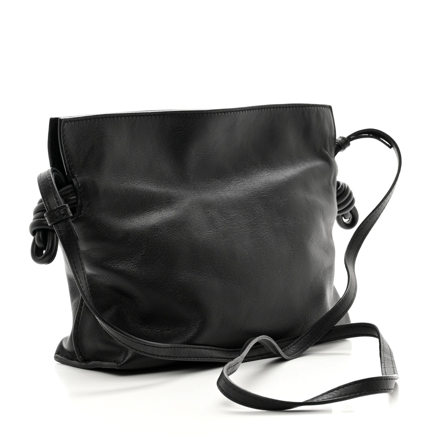 Loewe Calfskin Mini Flamenco Knot Clutch Black 3 of 10