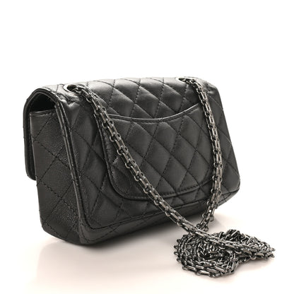 Chanel Metallic Sheepskin Quilted 2.55 Reissue Mini Flap Dark Silver 3 of 10