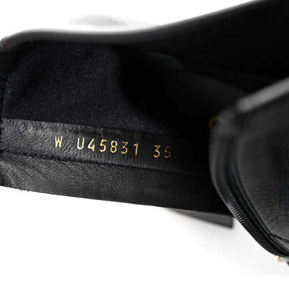 Chanel Stretch Lambskin Cap Toe CC Short Boots 35 Black 9 of 9