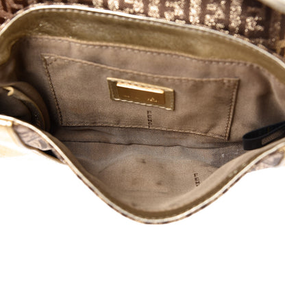 Fendi Metallic Calfskin Zucchino Compilation Pochette Gold 5 of 9