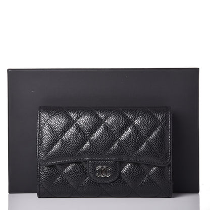 Chanel Caviar Quilted Small Flap Wallet Black 7 of 7